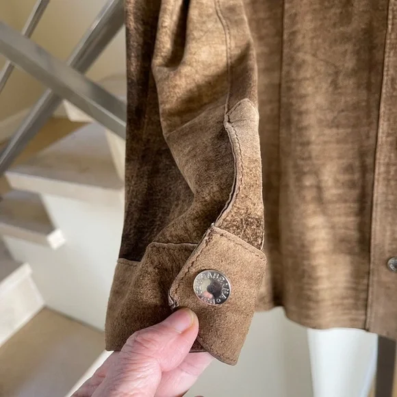 VINTAGE DOLCE & GABBANA BROWN LEATHER JACKET